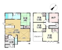 DEMO-01 ●土地面積約49.85坪
●LDK20.25帖
●LDKに床暖房有り
●南東向き間口