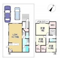 DEMO-01 ●JR「南草津駅」徒歩18分
●オール電化住宅
●リビング階段
●駐車スペース2台!